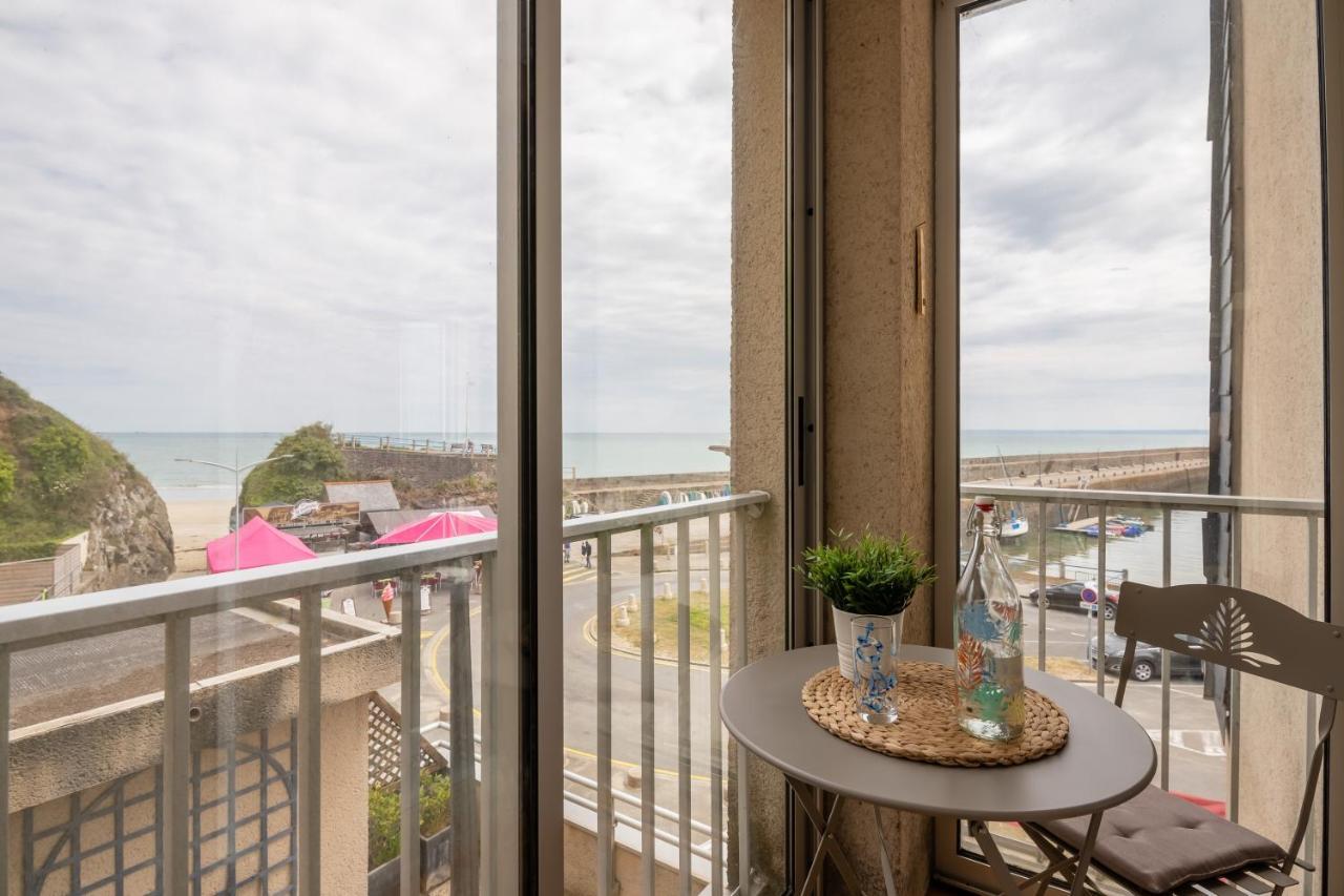 Au Port De Binic - Loggia Vue Port Appartement Buitenkant foto